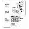 Craftsman snowblower Parts Manual 944.529200