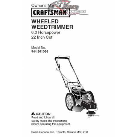 Craftsman lawn mower parts Manual 944.361066