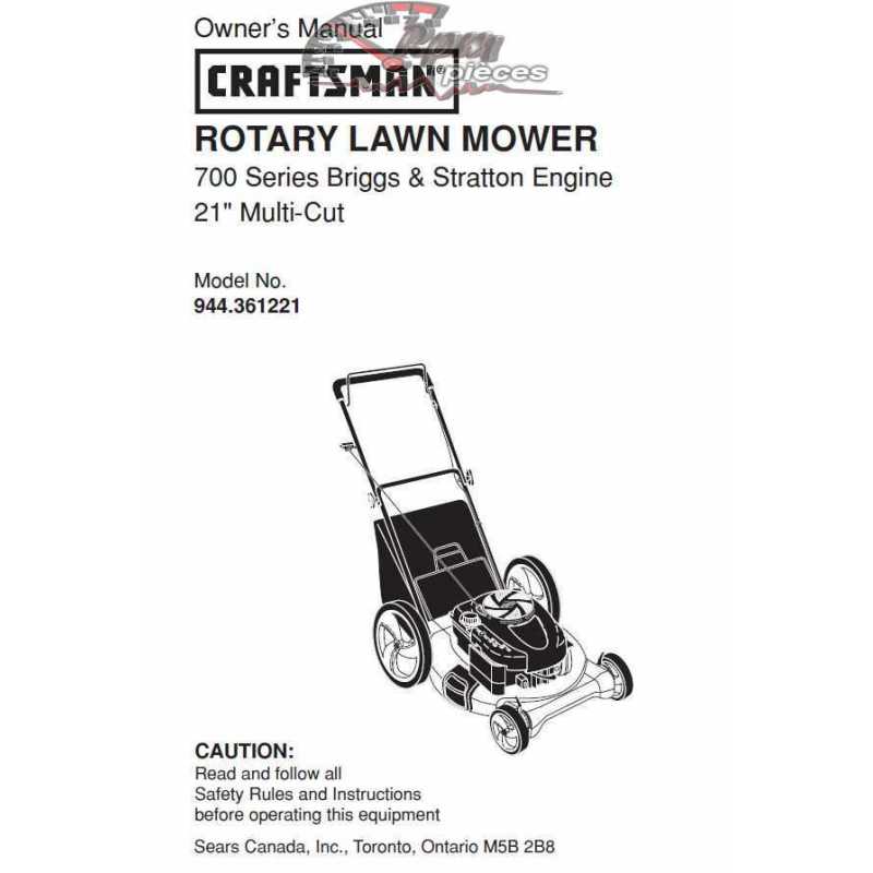 Craftsman lawn mower parts Manual 944.361221