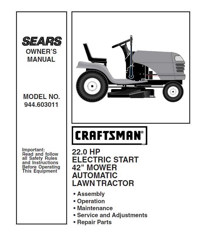 Craftsman lt1000 deals owners manual