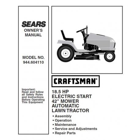 Craftsman dyt outlet 4000 manual