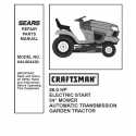 Craftsman Tractor Parts Manual 944.604430